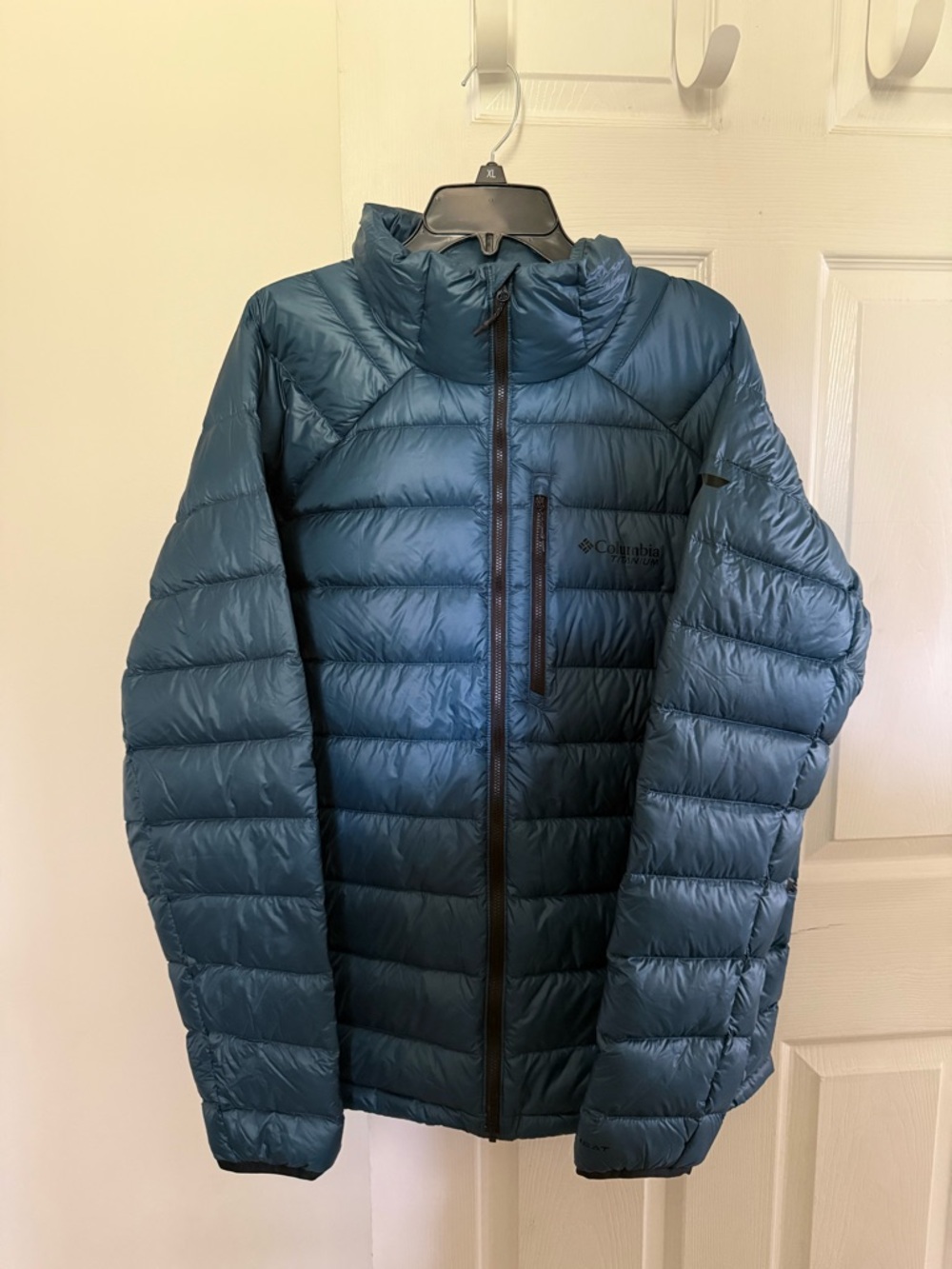 NWT Columbia Titanium Arctic Crest Goose Down Puffer Jacket Blue Men’s XL $260
